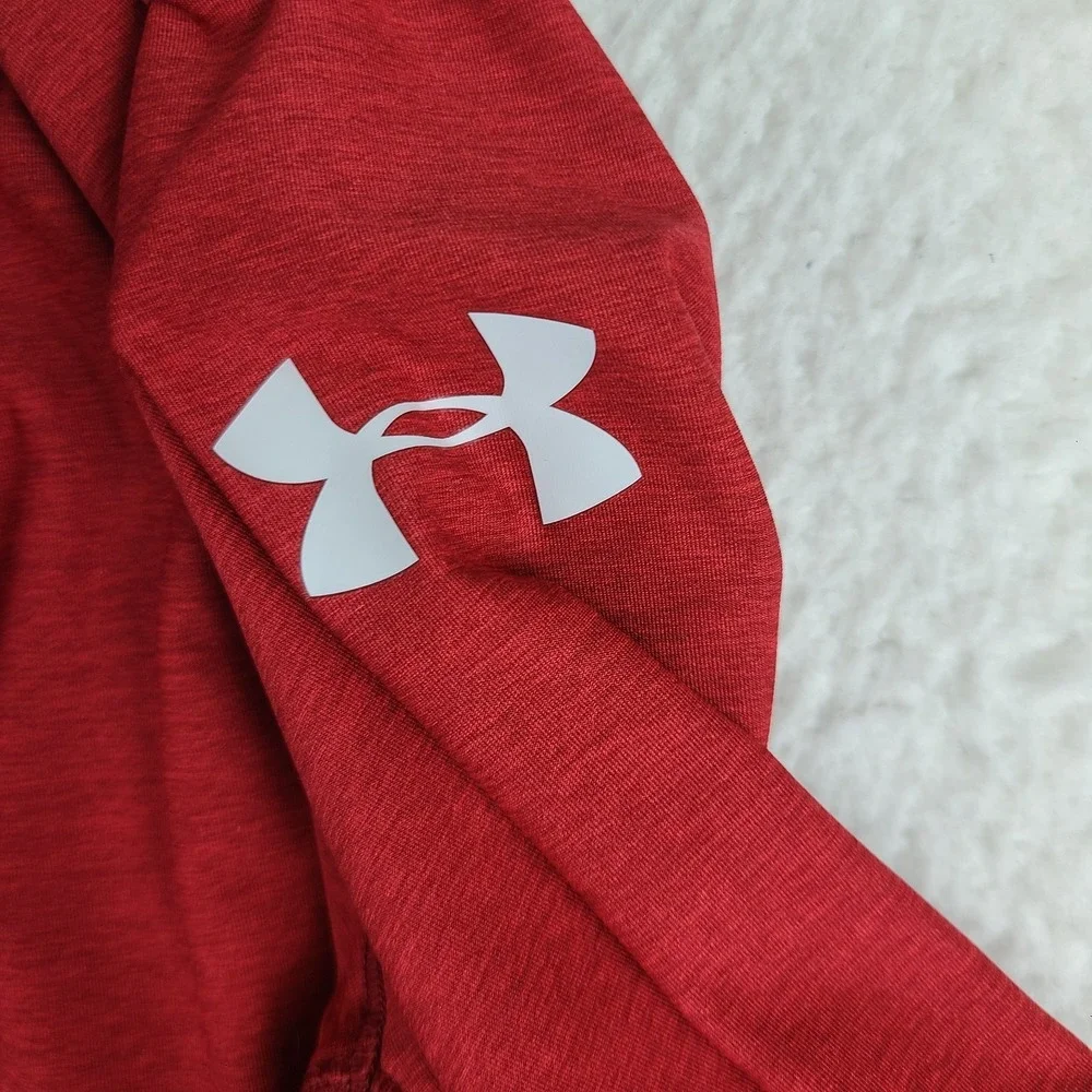 Under Armour Sweater Mens‎ Large Red Fitted Heatgear Activewear Performance